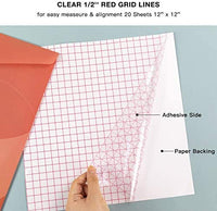 JANDJPACKAGING - Cinta de transferencia para vinilo (35 unidades, 12.0 x 12.0 in), color rojo - Arteztik

