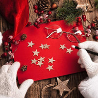 500 piezas de madera sin terminar en forma de estrella de Navidad, piezas de madera en blanco, adornos de madera para proyectos de manualidades y decoración (1.0 in) - Arteztik
