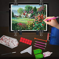 Juego de almohadillas de luz de pintura de diamante, tablero de luz grande de 15.8 × 11.8 pulgadas, caja de luz regulable B4 2021, tablero de luz de diamante con herramientas completas de pintura de diamante y accesorios - Arteztik
