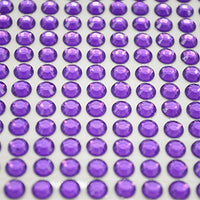 2520 pegatinas de diamantes de imitación, 5 hojas de 0.236 in, autoadhesivas, con gemas de colores, para manualidades, cuerpo, festivales de maquillaje, carnaval (morado oscuro) - Arteztik
