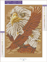 Kit completo de pintura de diamantes 5D redondos por números, doble loro con diamantes de imitación bordados, punto de cruz, suministros de manualidades para decoración de pared en el hogar, oficina, 12 x 16 pulgadas - Arteztik

