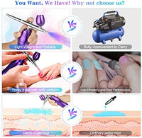 Kit de aerógrafo de mano, mini compresor de aire portátil pistola de pulverización de una sola acción USB recargable juego de aerógrafo para maquillaje, decoración de tartas, arte de decoración de uñas, pintura de tatuajes de manicura - Arteztik
