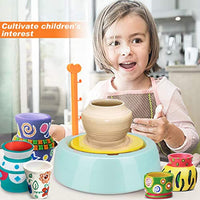 Pottery Wheel Kit for Kids, Handmade Artist Paint Pottery Studio, Ceramic Machine with Sculpting Clay Educational Handicraft DIY Toy Art Craft Kit for Boys Girls Beginners - Green - Arteztik
