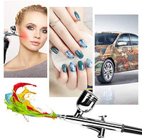 COSSCCI Upgraded Airbrush Kit, Portable Auto Mini Air Brush Gun with Compressor Kit Quiet Air Brush Painting Kits for Cake Decorating Makeup Art Nail Model Painting Tattoo Manicure (Black) - Arteztik
