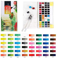 Set de pintura de acuarela para niños, suministros de arte, regalos de pintura para artistas, adultos, adolescentes, juego de 24 colores vibrantes surtidos con pinceles de acuarela, paleta y estuche de almacenamiento duradero - Arteztik
