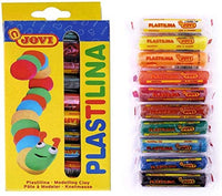 Jovi Plastilina Arcilla de modelado reutilizable y no secado; 5 oz, Rollos de 15 colores, perfecto para proyectos de arte y manualidades - Arteztik
