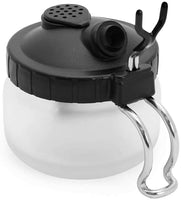 hubest 5 Sets Multi Purpose aerógrafo Soporte para cepillo para polvo herramientas de limpieza Glass Pot Jar Reparación Pintura Apoyo de lavado cepillo para polvo de limpieza Boquilla Punta De Pincel De Aceite Botella de plástico de lavado - Arteztik
