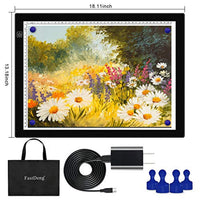 Almohadilla de luz magnética A3 – Caja de luz portátil para dibujo – Mesa de luz profesional con 4 imanes, tablero de luz ultrafino de 0,27 pulgadas con una bolsa a juego y cable USB para pintura de diamantes, visión de rayos X - Arteztik
