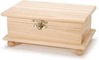 Darice Craft - Caja de fotos de madera sin terminar con cierre – Haz tu propio regalo, joyas, decoración con pintura, cinta, decoupage y más - Arteztik
