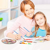 Juego de 50 pinceles de pintura para niños, de nailon, pelo plano, acrílico, aceite pequeño, acuarela, kit de pintura para niños - Arteztik
