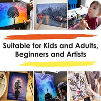 Juego de pinturas acrílicas de 24 colores, tubos de pintura acrílica para pintar, no tóxico, juegos de pintura para niños, adultos, principiantes, estudiantes, kit de arte profesional para lienzo, roca, madera, manualidades - Arteztik
