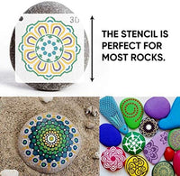 Juego de 56 plantillas de mandala para pintar y dibujar en madera de roca - Arteztik
