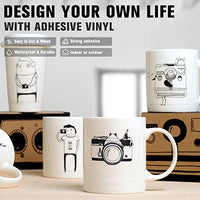YRYM HT - Rollo de vinilo adhesivo permanente - Rollos de vinilo adhesivo permanente - Hojas de vinilo blanco de 100.1 x 4.9 ft para cortadores de Cricut, Silueta y Cameo - Arteztik
