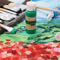 Artecho - Juego de pintura acrílica para arte, 18 colores, 2.0 fl oz, suministros básicos de pintura acrílica para madera, tela, manualidades, lienzo, cuero y piedra - Arteztik
