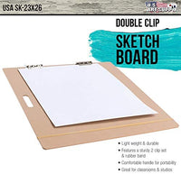 Tablero de dibujo artístico US Art Supply - Ideal para el salón de clases, un estudio o uso en campo (23" x 26") - Arteztik
