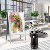 Gocheer - Kit de aerógrafo para maquillaje, pintura de uñas, tatuajes, manicura, pasteles de bricolaje, herramienta con compresor de aire silencioso - Arteztik
