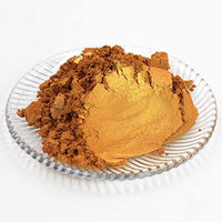 CRUSEA 100gram/3.5oz Gold Mica Powder Organic Non-Toxic Cosmetic Grade Gold Luster Pearl Pigment Aztec Gold Intense Deep Bright Gold Effect Crafts Woodworking Epoxy Resin Paint Nail Lip Balm Slime - Arteztik

