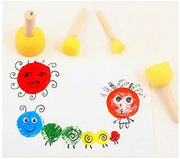 Micent - Juego de 20 esponjas redondas de tamaño surtido, juego de brochas para niños, herramientas de pintura de esponja, para pintar - Arteztik
