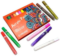 Rotuladores acrílicos de pintura de 24 colores para rocas, madera, metal, vidrio, plástico, lienzo, cerámica, álbum de fotos, manualidades y proyectos escolares en casi todas las superficies. - Arteztik
