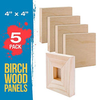 U.S. Art Supply - Tableros de madera de abedul de 10.0 in x 10.0 in de profundidad (4 unidades) - Lienzo de pared de madera para artista, pintura de medios mixtos, acrílico, aceite, acuarela, encáustico - Arteztik
