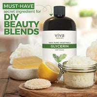 Viva Naturals 100% pura glicerina vegetal líquida para bricolaje base de jabón de fugas y de pasta – Sostenibilidad cosechada de fuentes no OGM, grado USP para el cabello y la piel salud - Arteztik
