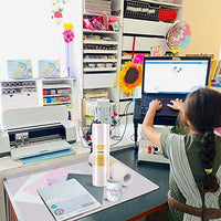 Cinta de papel de transferencia de vinilo transparente Roll-12 x 70 pies de alineación de rejilla de aplicación para Cameo o Cricut vinilo autoadhesivo para calcomanías, letreros, paredes, ventanas y otras superficies lisas - Arteztik
