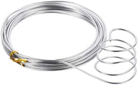 Uxcell Alambre de aluminio de 16 pies de 0.079 in de diámetro, alambre de metal flexible tono plateado para manualidades - Arteztik
