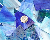 Lanyani - Hojas de vidrio para vidrieras, mosaicos de vidrio para obras de arte y manualidades, 35 oz, color azul - Arteztik
