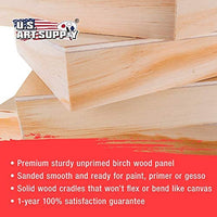 U.S. Art Supply - Tableros de madera de abedul, 16.0 x 20.0 in, base de 1.5 in de profundidad (paquete de 2) lienzos de pared de madera para artistas – Pintura de medios mixtos, acrílico, aceite, etc. - Arteztik
