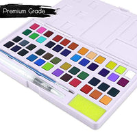 Kits de pintura de acuarela para niños, kits de pintura de colores premium, conjuntos de pintura profesional con 2 pinceles de acuarela, paleta, y estuche de almacenamiento, suministros de arte para pintar regalos para adultos, adolescentes (24 colores) - Arteztik
