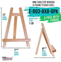U.S. Art Supply - Caballete de mesa pequeño de 10.5 in, trípode de madera de haya, para niños, estudiantes, escuelas, pinturas, fiestas, mesas, caballetes de escritorio, portafotos de lona - Arteztik
