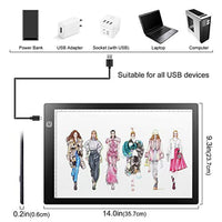 Caja de luz LED A4 ultrafina de trazado de luz USB, con energía ajustable, para artistas, dibujar, dibujar, animación, pintura de diamantes, visualización de rayos X - Arteztik
