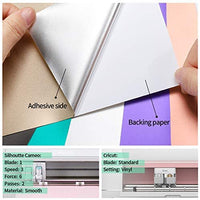 Paquete de hojas de vinilo adhesivas, 12.0 x 12.0 in, ultra mate, paquete de vinilo autoadhesivo permanente en 6 colores para Cricut y Cameo (con 1 papel de transferencia) - Arteztik
