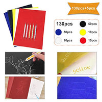 130 hojas de papel de transferencia A4 con 5 lápices para repujado, papel de calco de carbono, papel de transferencia hidrosoluble para patrón de transferencia en tela, papel, pintura a mano. - Arteztik
