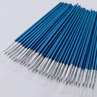 Paquete de 60 brochas redondas puntiagudas, cepillo de dibujo de rosca, pincel de dibujo hecho a mano, pincel de pintura de detalles para acrílico, aceite y acuarela (S(# 0)) - Arteztik
