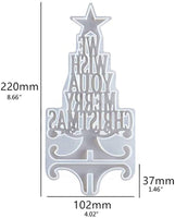 Szecl - Molde de silicona para decoración de mesa de Navidad con texto en inglés "We Wish You A Merry Christmas Letter Word" - Arteztik
