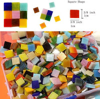 Lanyani 1050 piezas de azulejos de mosaico de vidrio de formas mixtas para manualidades, piezas de vidrieras coloridas para proyectos de mosaico - Arteztik
