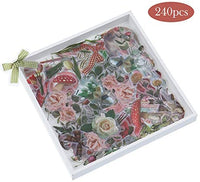 NogaMoga - Juego de 6 pegatinas decorativas con diseño de flores, diseño de plantas de la naturaleza, tamaño grande, pegatinas decorativas transparentes con forma especial para álbumes de recortes, arte, manualidades, diarios de balas - Arteztik
