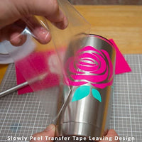 Frisco Craft - Cinta de papel de transferencia transparente para vinilo de plantilla, vinilo adhesivo para calcomanías, letreros, ventanas, pegatinas - Arteztik
