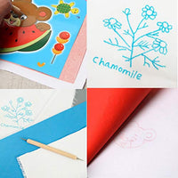 Lainrrew 10 unidades de papel de transferencia Coloful, papel de calco reutilizable, papel de transferencia de carbono y agua, con 2 unidades de lápiz para grabado en relieve para tallar dibujo, pintura de punto de cruz - Arteztik
