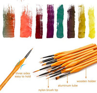Loteaf - Juego de 17 pinceles de pintura con cuchillo de paleta y esponja para acuarela, acrílico, aceite, bolsa de transporte emergente incluida para artistas, adultos y niños - Arteztik
