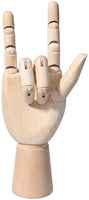 Maniquí de madera de mano para dibujo y exhibición de joyería (7 pulgadas) - Arteztik
