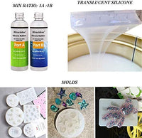 Miraclekoo Kit de silicona para hacer moldes de silicona líquida, goma transparente, silicona para moldes de resina, moldes de silicona para hacer manualmente (28 oz) - Arteztik

