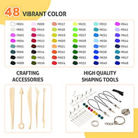 Hethrone Kit de arcilla seca al aire 48 colores arcilla mágica para niños modelado arcilla creativo arte DIY manualidades - Arteztik
