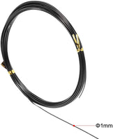 Alambre de aluminio de 0.039 in de diámetro de uxcell, alambre de metal flexible, color negro para manualidades - Arteztik
