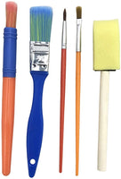 Halloluck - Kit de pintura para niños, kit de herramientas para aprender temprano a pintar con esponja, 31 piezas de pinceles con patrón de flores, juego de pinceles, delantal impermeable de manga larga - Arteztik
