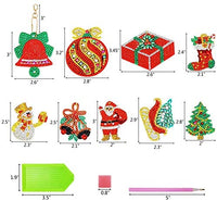 Cieovo - 8 llaveros de Navidad con diamantes de imitación, diseño 5D - Arteztik
