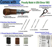 Accesorios profesionales de artesanía en cuero: kit de herramientas y suministros para coser y costura, resistente – fabricado en Estados Unidos – DIY Craft, cuero, tela pesada, lona, tapicería, bolsas, zapatos, cinturón de reparación - Arteztik
