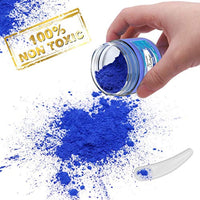 Alritz Mica Powder Pigment - Indigo - Botella de 1 oz - Polvo metálico de mica de grado cosmético para arte epoxi, joyería de resina, uñas, pintura, bellas artes, maquillaje, colorante de limo, tinte de jabón - Arteztik
