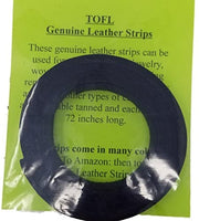 Correas de piel TOFL para artesanías, 4 onzas 1/6" de grosor, 1/2" de ancho y 72" de largo - Arteztik
